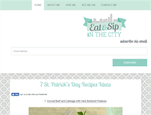 Tablet Screenshot of eatandsipinthecity.com